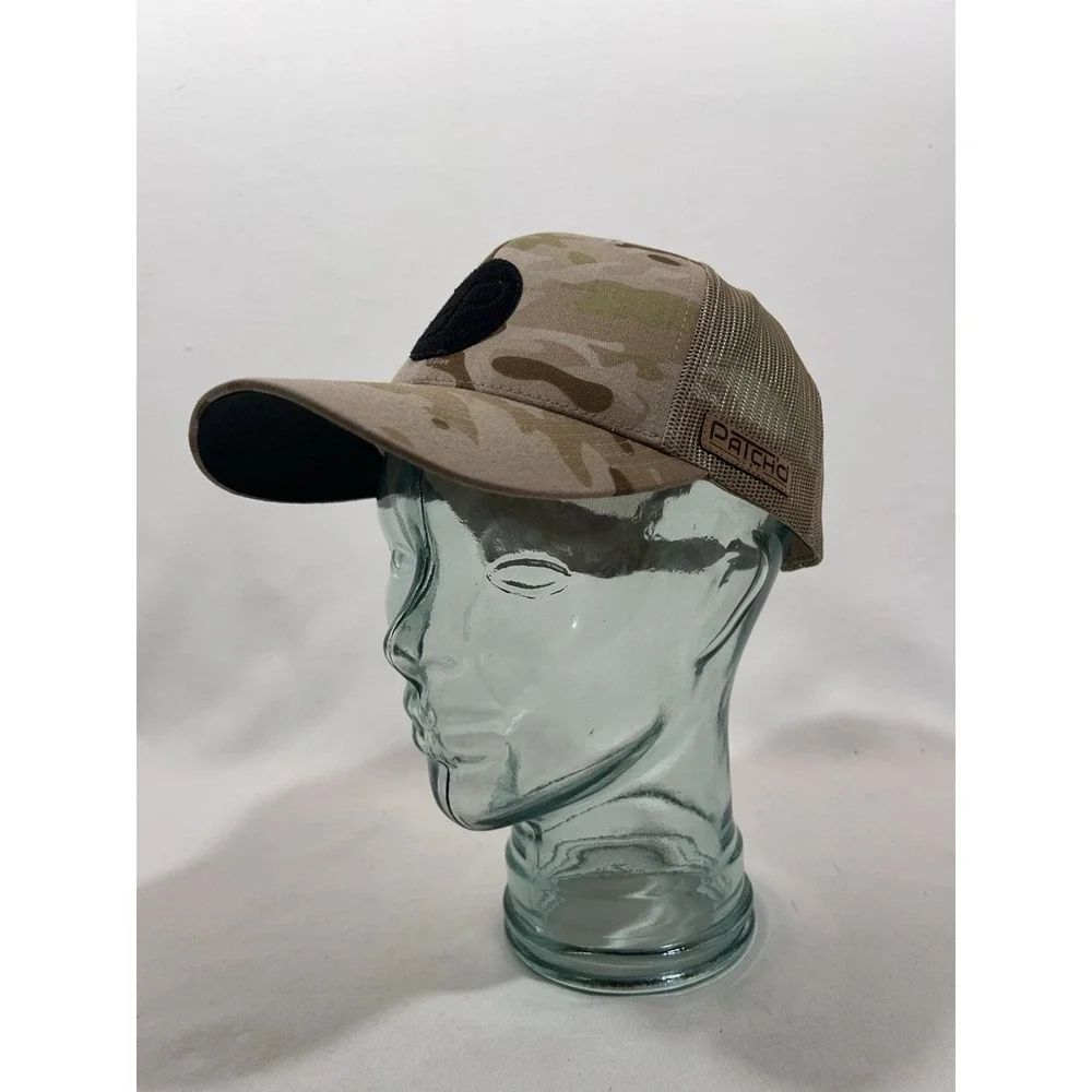 Patchd Desert Camo Snapback Hat Mesh Streetwear Tactical Outdoor Gorpcore